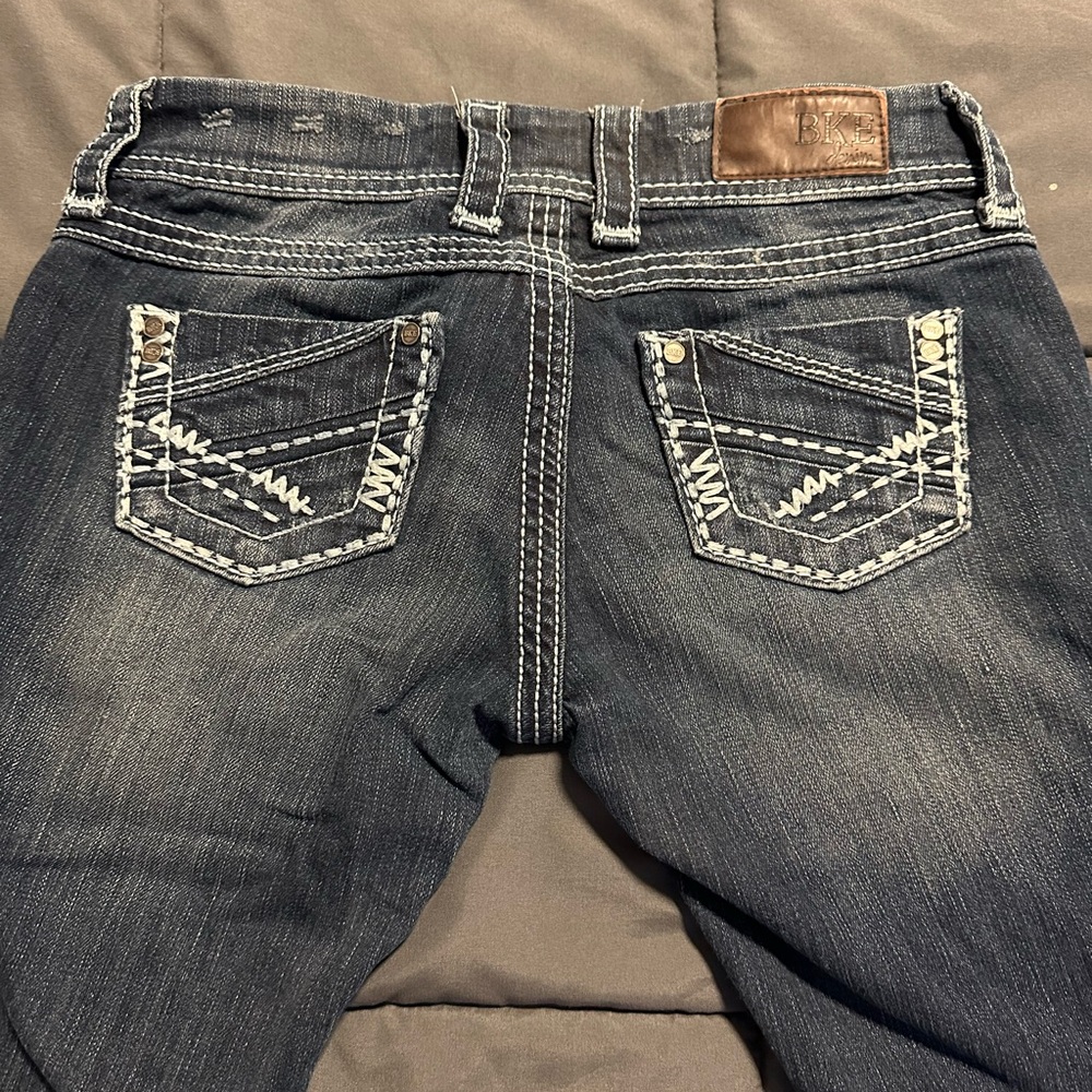 BKE Denim Jeans with Embroidered Pockets